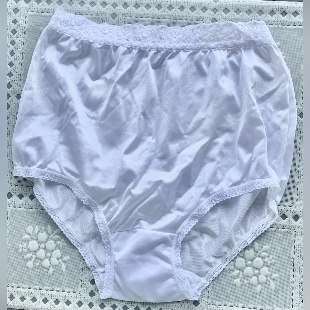 Vintage National Women's White Panties Underwear Granny Brief Size 6 NEW 2 Pack